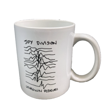 mug avec le faux album de joy division unknown pleasures